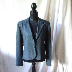 Vogue blazer wool vintage fall jacket designed by Giorgio Sant Angelo blue grey